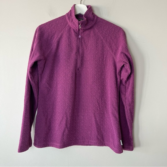 Eddie Bauer Lightweight Quarter Zip Fleece Pink Small - Picture 1 of 9